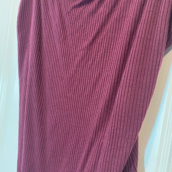 Maroon Black White Ribbed Spaghetti Strap Bodysuit - Picture 3 of 11